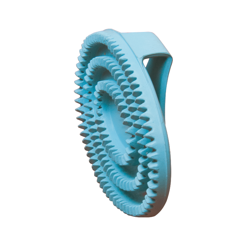 TdeT - Étrille en caoutchouc bleu ciel | - Ohlala