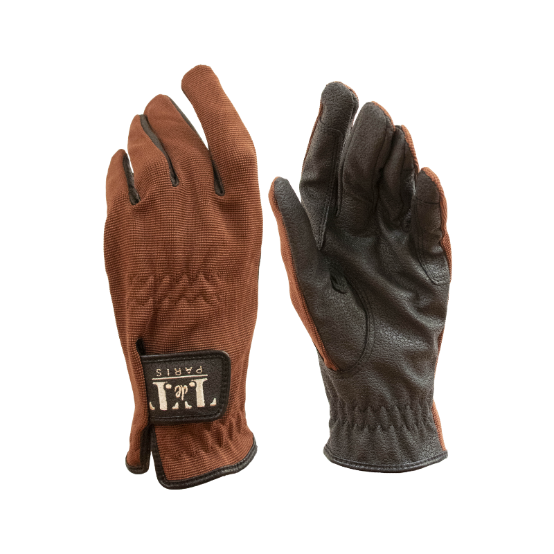 TdeT - Gants d'équitation Club marron foncé | - Ohlala