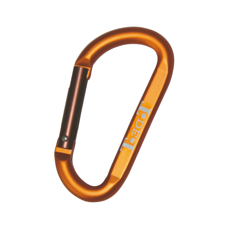 TdeT - Mousqueton de pompier aluminium orange/ marron | - Ohlala