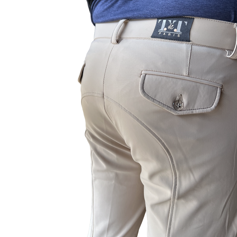 TdeT - Pantalon d'équitation homme Ultime basanes en peau taupe | - Ohlala