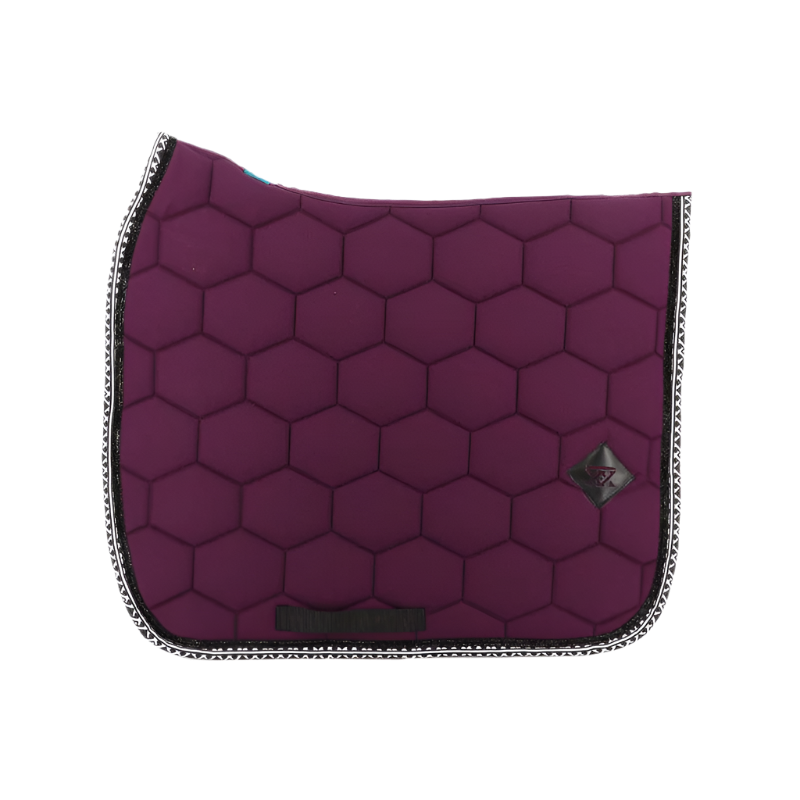 Oxxer - Tapis de dressage Monogramme aubergine/ noir | - Ohlala