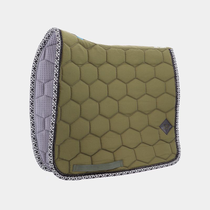 Oxxer - Tapis de dressage Monogramme noir/ kaki | - Ohlala