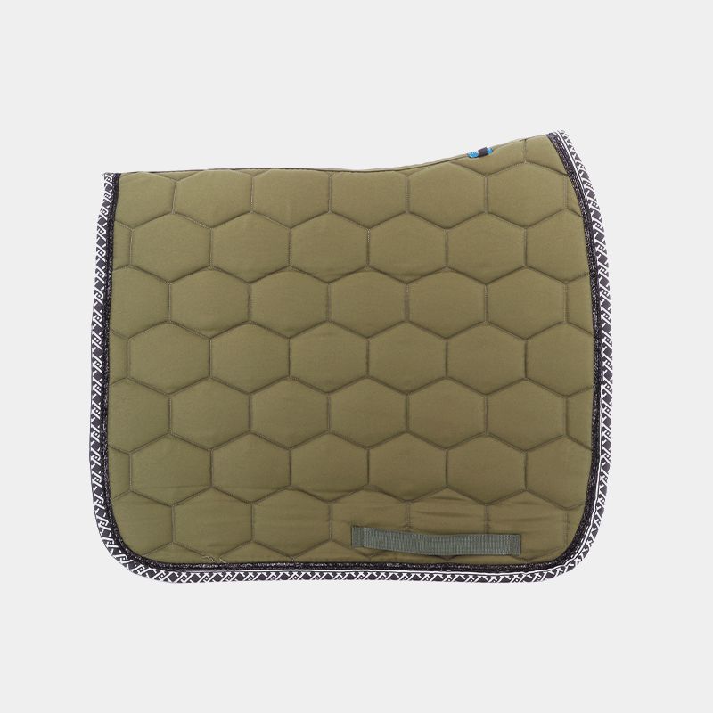 Oxxer - Tapis de dressage Monogramme noir/ kaki | - Ohlala