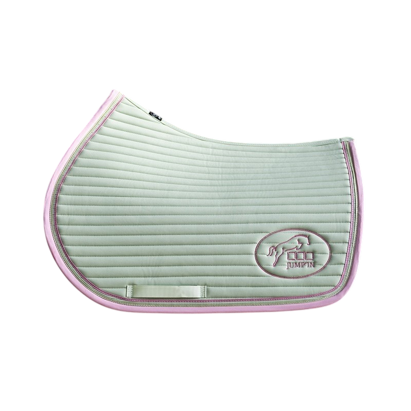 Jump'In - Tapis de selle Balthazar vert sauge/ rose