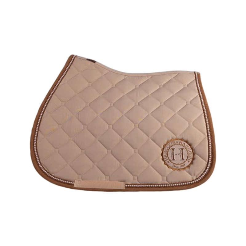 Harcour - Tapis de selle Etoile Perlée champagne | - Ohlala