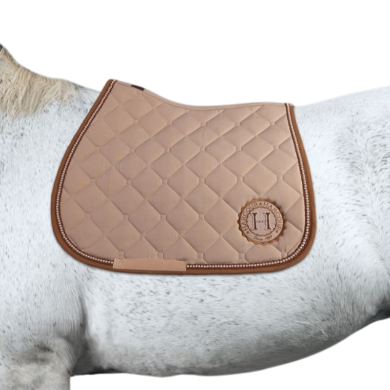 Harcour - Tapis de selle Etoile Perlée champagne | - Ohlala