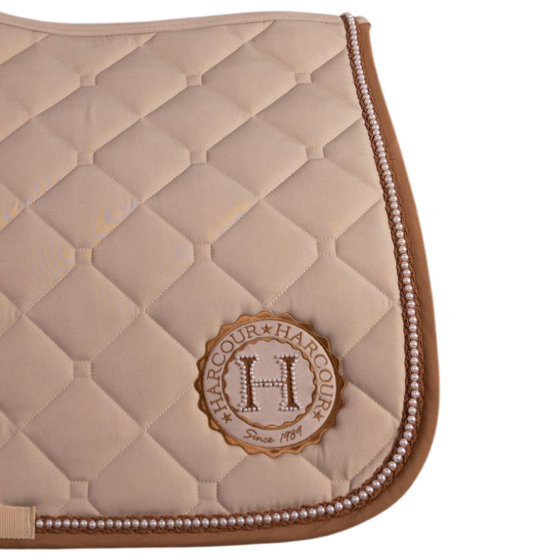 Harcour - Tapis de dressage Etoile Perlée champagne | - Ohlala