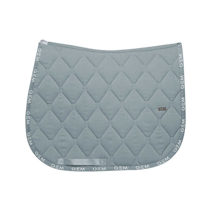 GEM - Tapis de selle Love bleu gris | - Ohlala