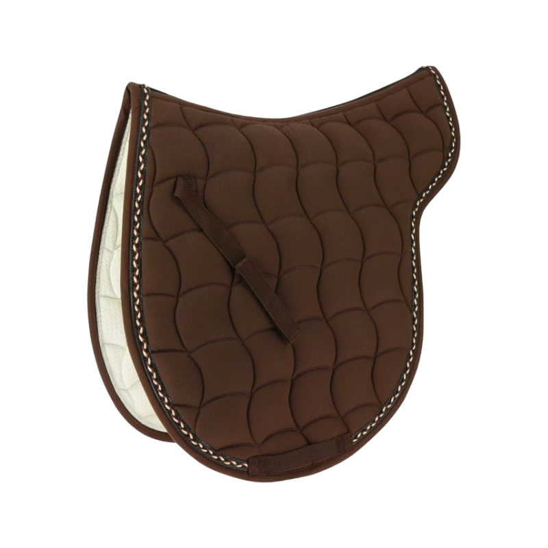 Equithème - Tapis de selle Hunter chocolat | - Ohlala