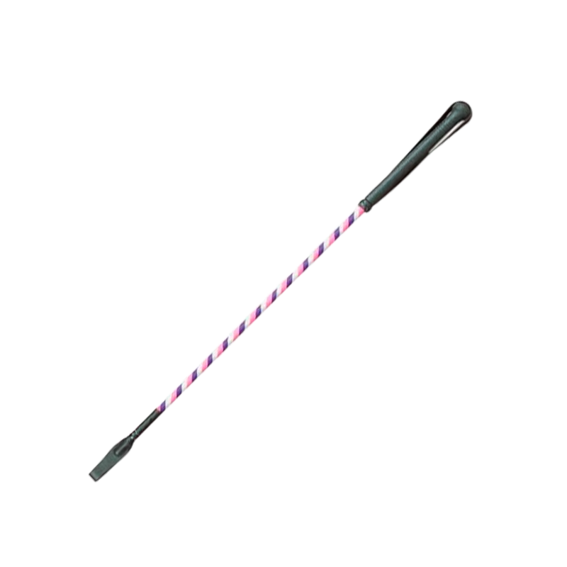 TdeT - Cravache ruban argenté violet/fuchsia | - Ohlala