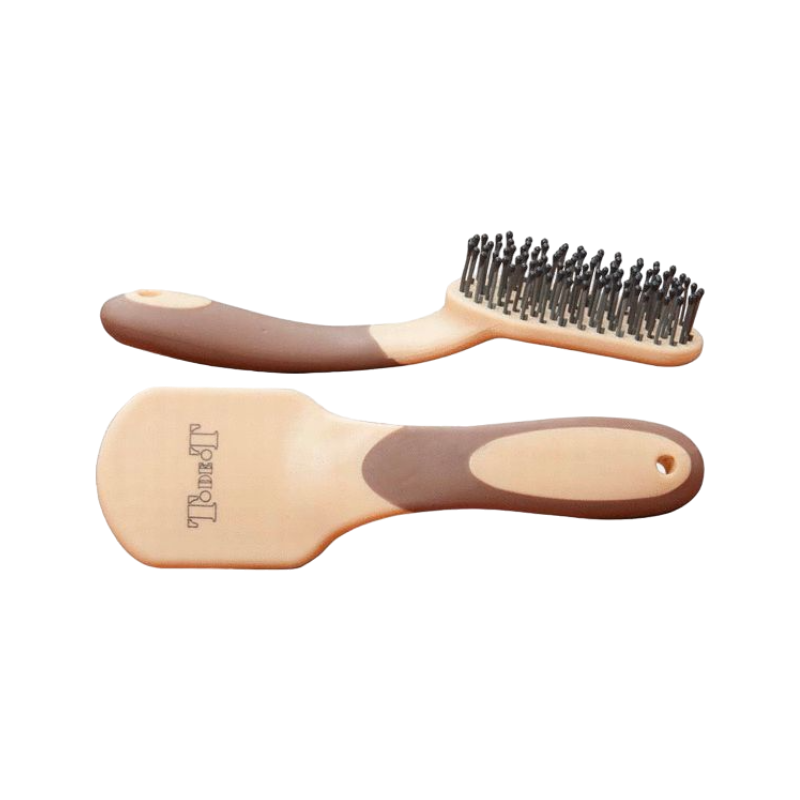 TdeT - Brosse à crins marron/beige | - Ohlala