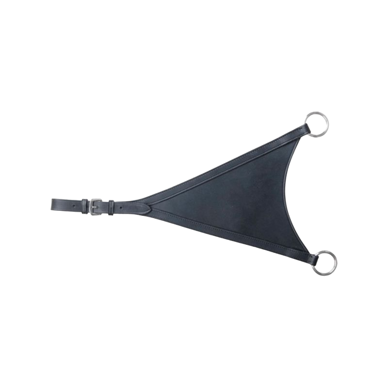 TdeT - Fourche de martingale pleine en cuir noir | - Ohlala