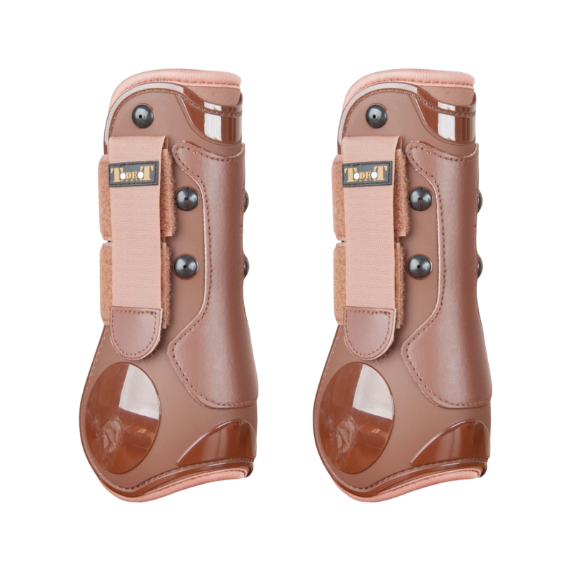 TdeT - Guêtres ouvertes coques et cuir marron/ noir | - Ohlala