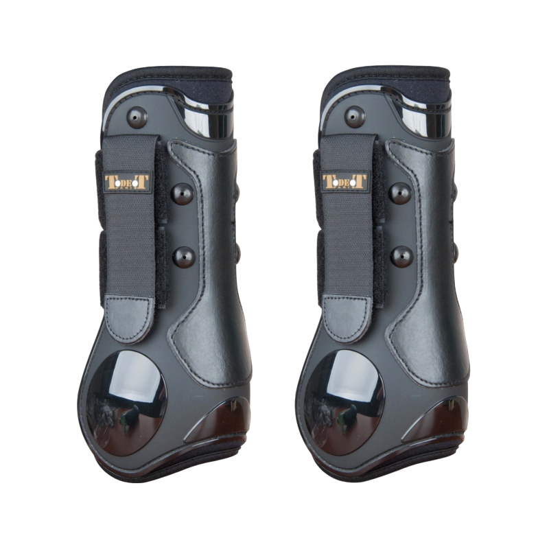 TdeT - Guêtres ouvertes coques et cuir noir | - Ohlala