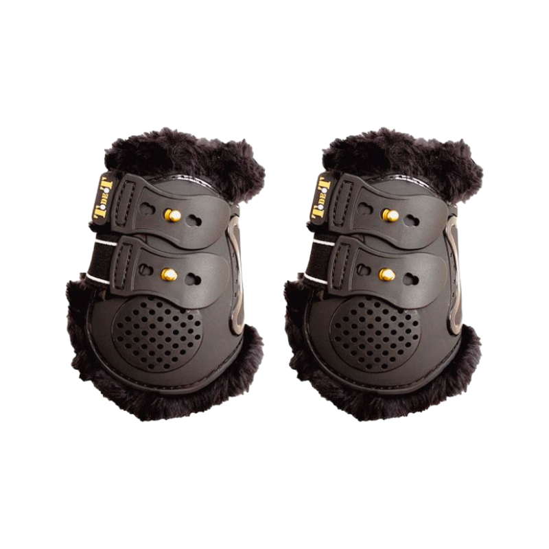 TdeT - Protèges boulet Proteck' Compet doublure mouton noir/noir | - Ohlala