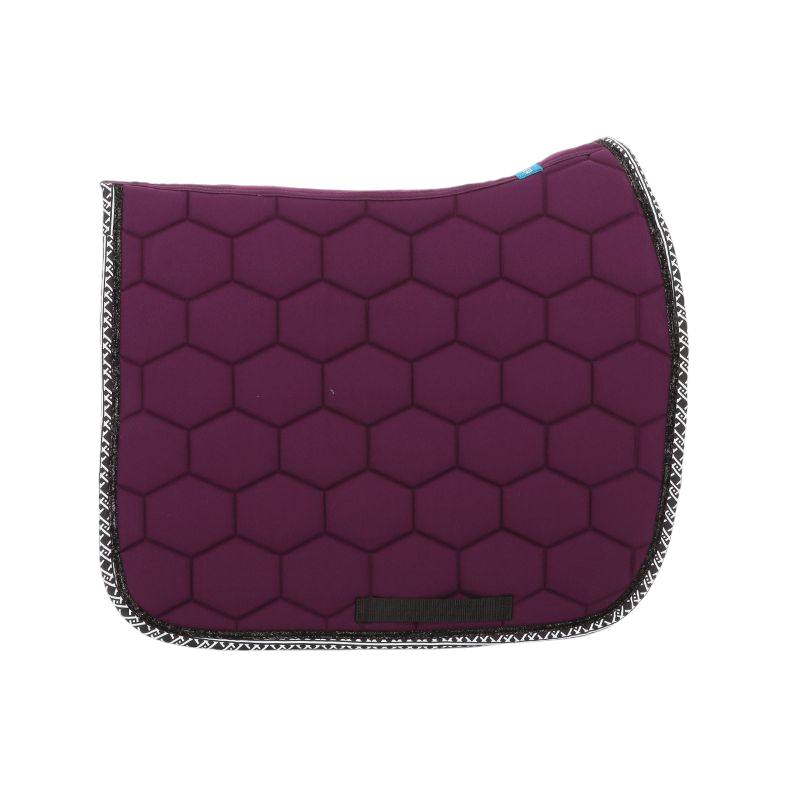 Oxxer - Tapis de dressage Monogramme aubergine/ noir | - Ohlala