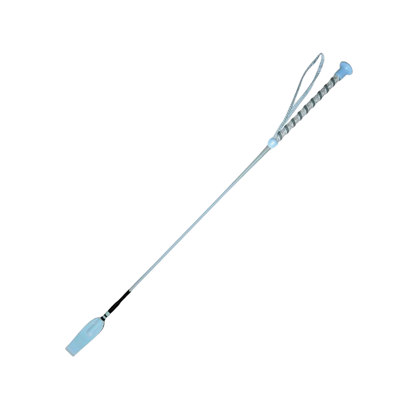 Whip&Go - Cravache Jump Diamond bleu 65 cm | - Ohlala