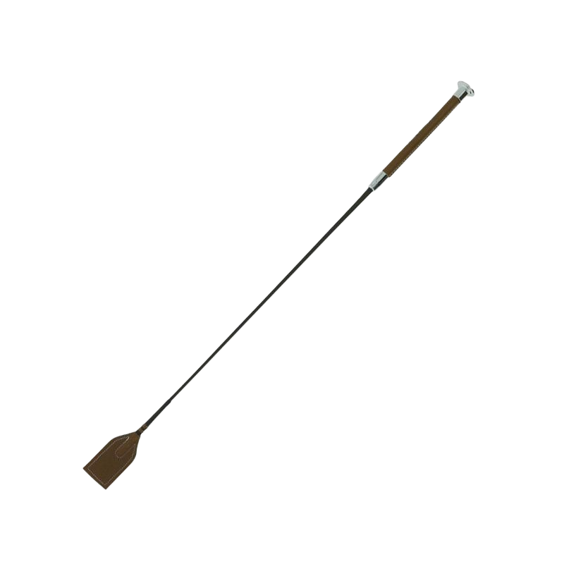 Whip&Go - Cravache soft brun/ argent | - Ohlala