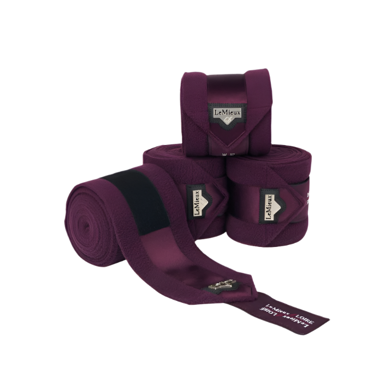 LeMieux - Bandes de polo Loire Satin figue (x4) | - Ohlala