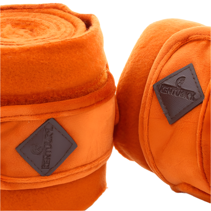 Kentucky Horsewear - Bandes de polo velvet orange (x4) | - Ohlala