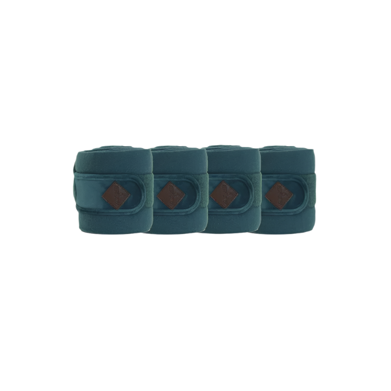 Kentucky Horsewear - Bandes de polo velvet émeraude (x4) | - Ohlala