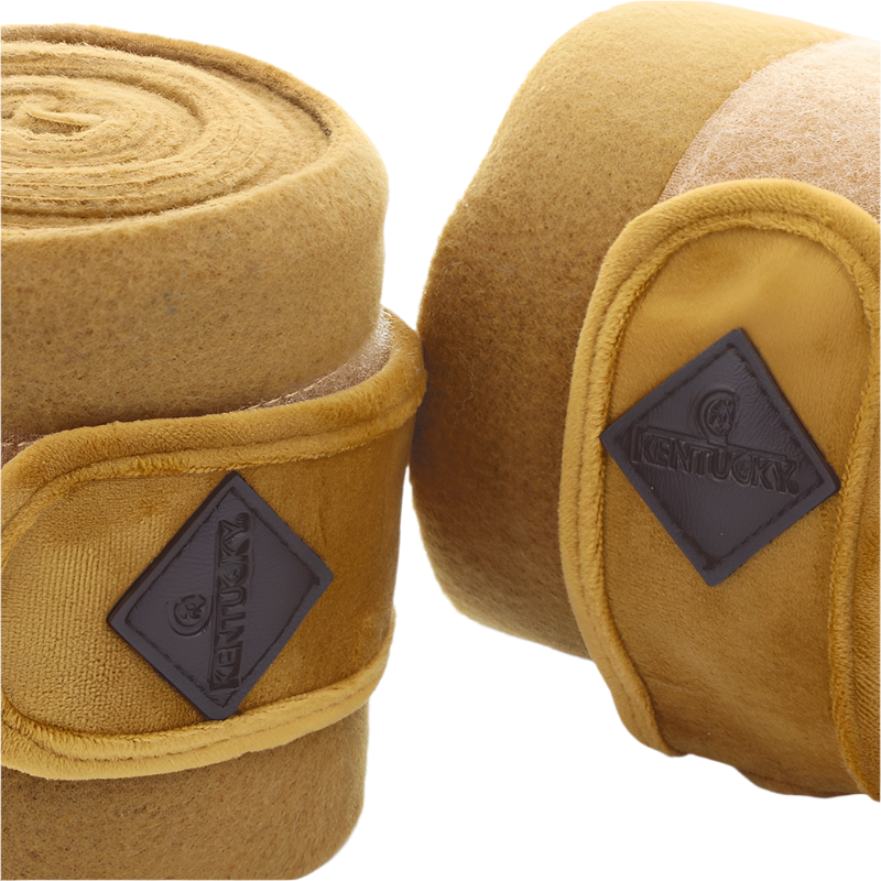 Kentucky Horsewear - Bandes de polo velvet moutarde (x4) | - Ohlala