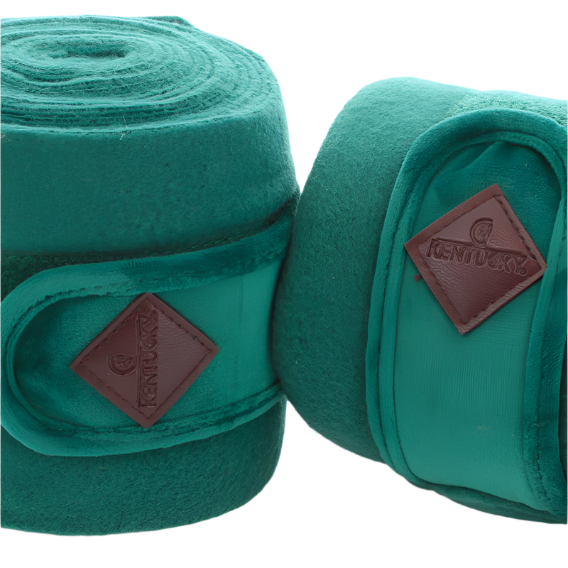 Kentucky Horsewear - Bandes de polo velvet vert foncé (x4) | - Ohlala