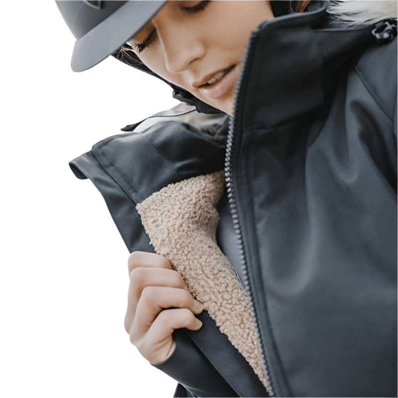 Equithème - Parka femme Paola noir | - Ohlala