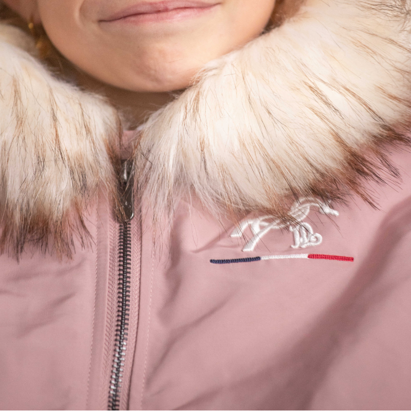 Eden by Pénélope - Bombers à capuche enfant Lyon rose poudré | - Ohlala