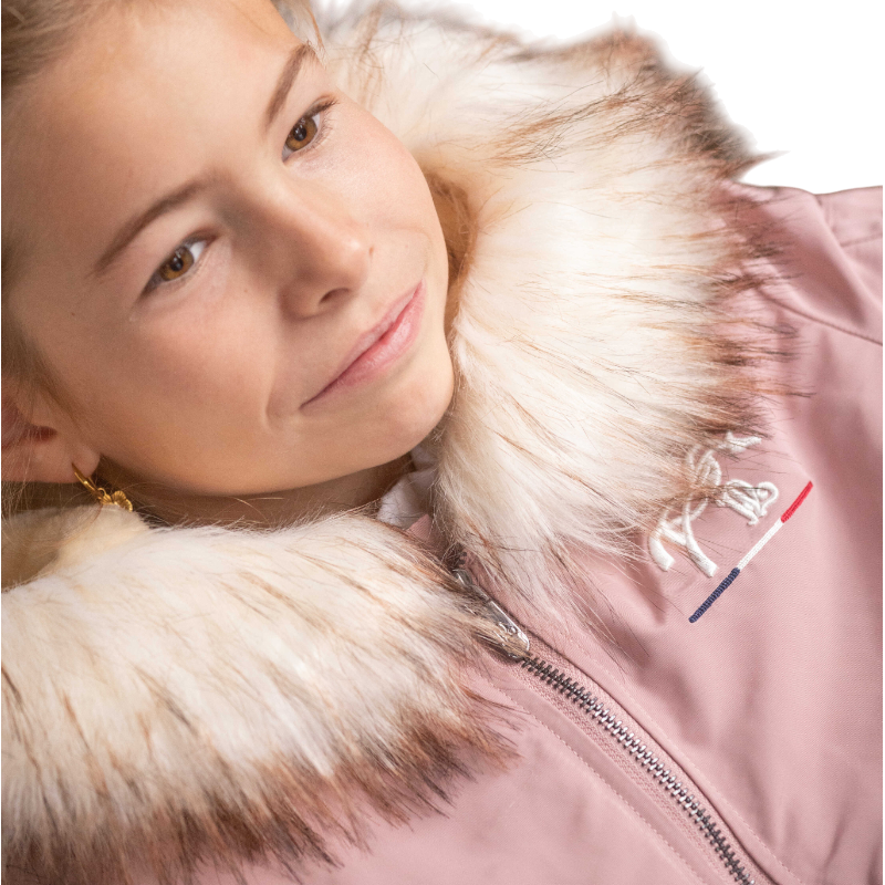 Eden by Pénélope - Bombers à capuche enfant Lyon rose poudré | - Ohlala