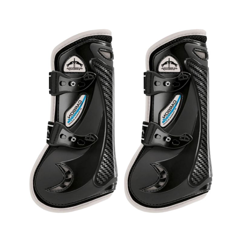 Veredus - Guêtres ouvertes Carbon Gel Vento Color Edition Noir/ Ivoire x2 | - Ohlala