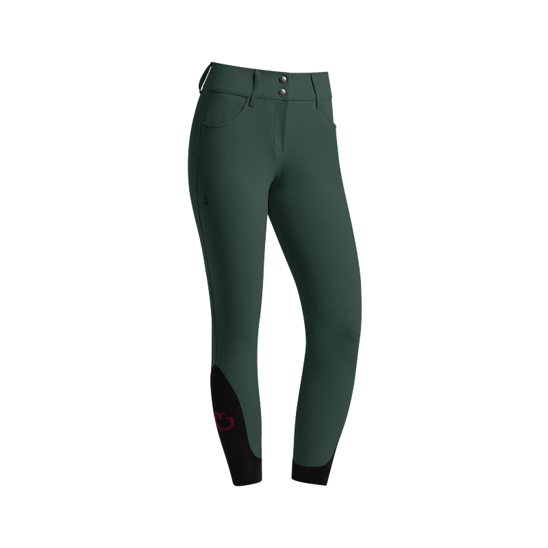 Cavalleria Toscana - Pantalon d'équitation femme Americain taille haute jungle green | - Ohlala