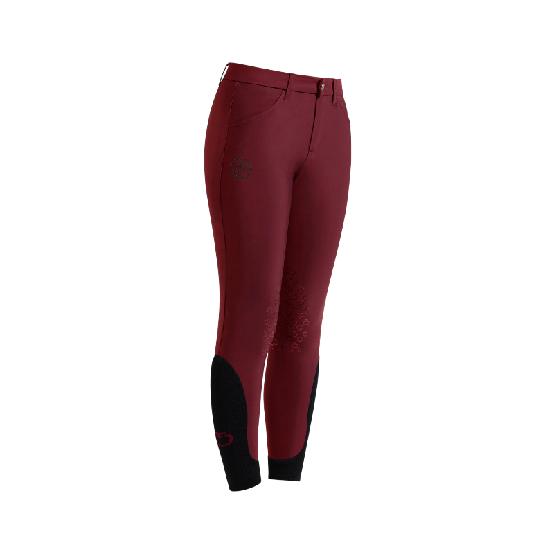 Cavalleria Toscana - Pantalon d'équitation junior Logo CT bordeaux | - Ohlala