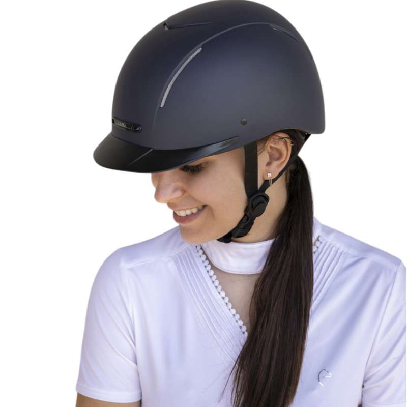 Choplin - Casque d'équitation Plume noir mat | - Ohlala