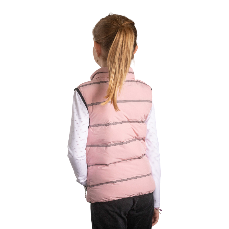 Eden by Pénélope - Doudoune sans manches enfant Anouck rose poudré | - Ohlala