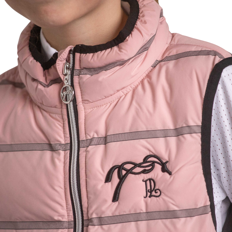 Eden by Pénélope - Doudoune sans manches enfant Anouck rose poudré | - Ohlala