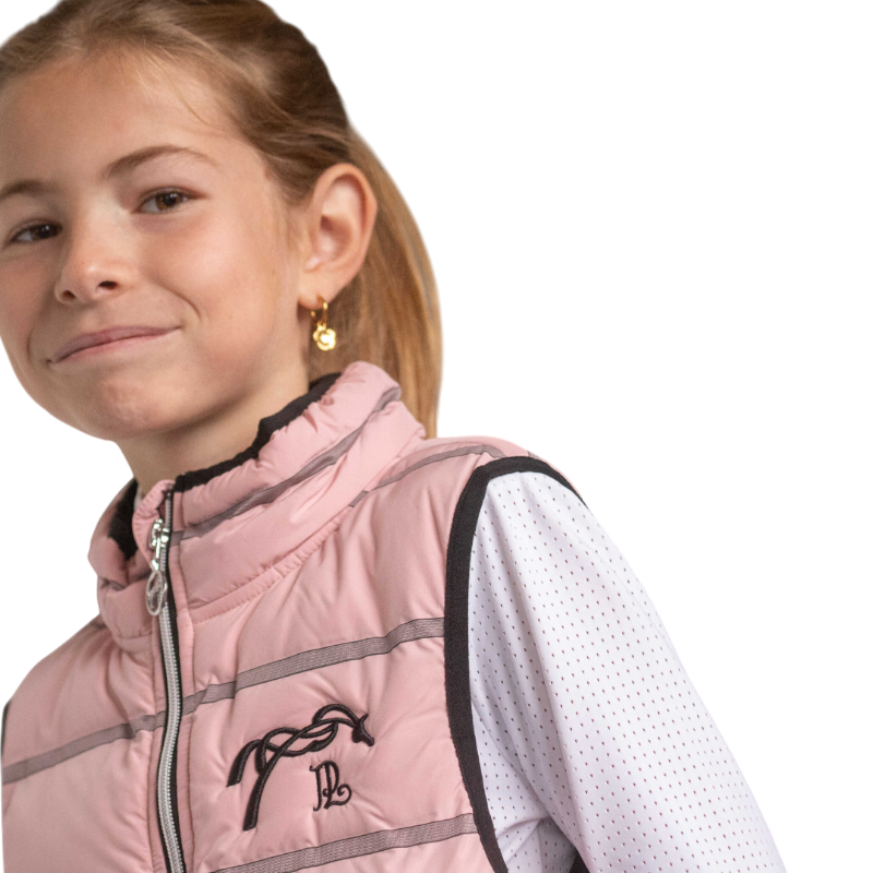 Eden by Pénélope - Doudoune sans manches enfant Anouck rose poudré | - Ohlala