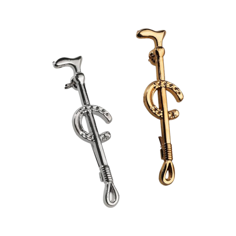 Equithème - Épingle à cravate "Fer" argentée | - Ohlala