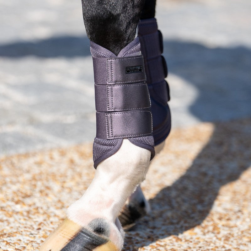 Equestrian Stockholm - Guêtres fermées Classic Mesh Dark Violet | - Ohlala