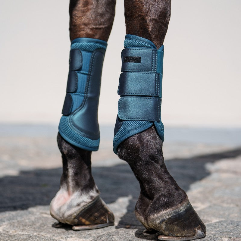 Equestrian Stockholm - Guêtres fermées Classic Mesh Teal Blue | - Ohlala