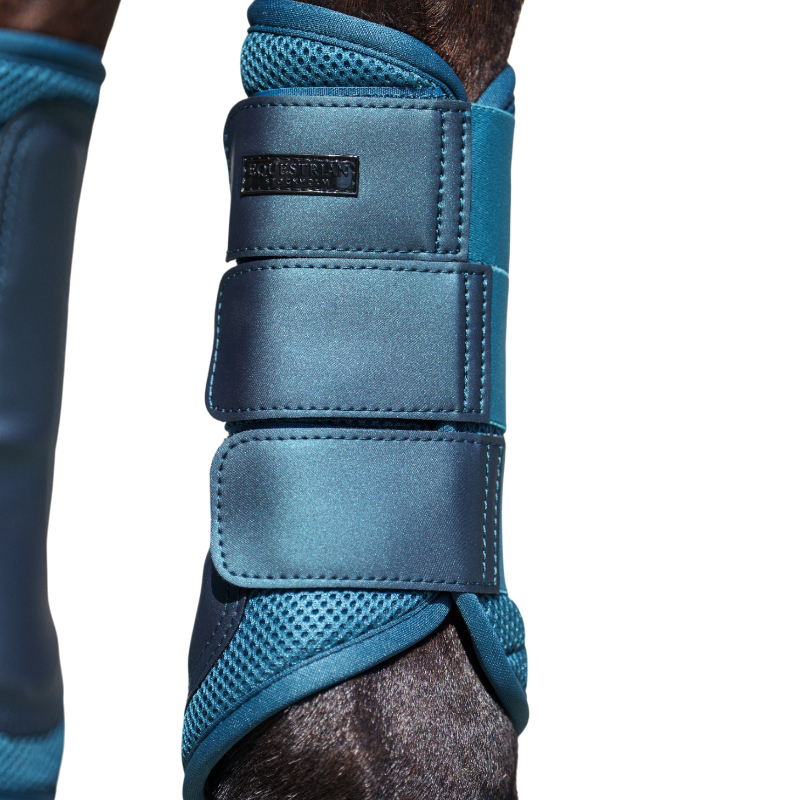 Equestrian Stockholm - Guêtres fermées Classic Mesh Teal Blue | - Ohlala