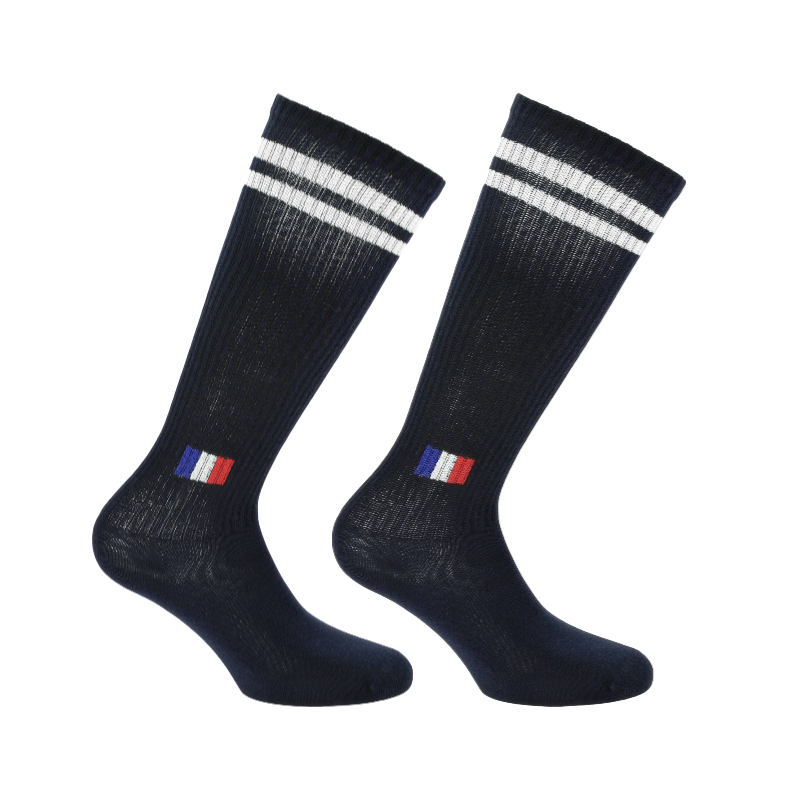 Equithème - Chaussettes d'équitation Samuel marine | - Ohlala
