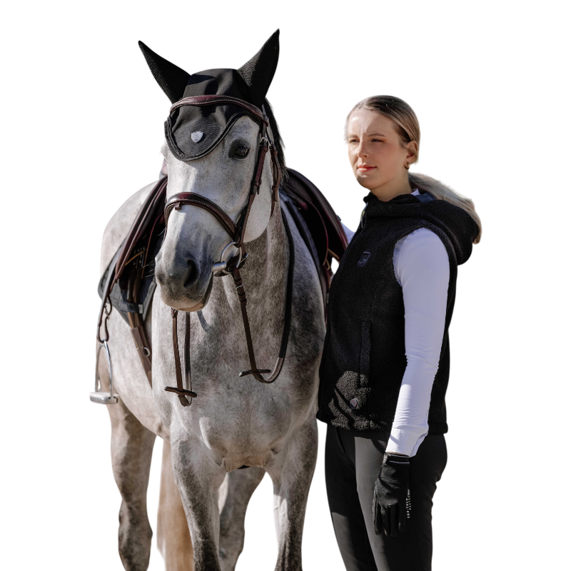 Equithème - Gilet polaire sans manches chauffant femme Valery noir | - Ohlala