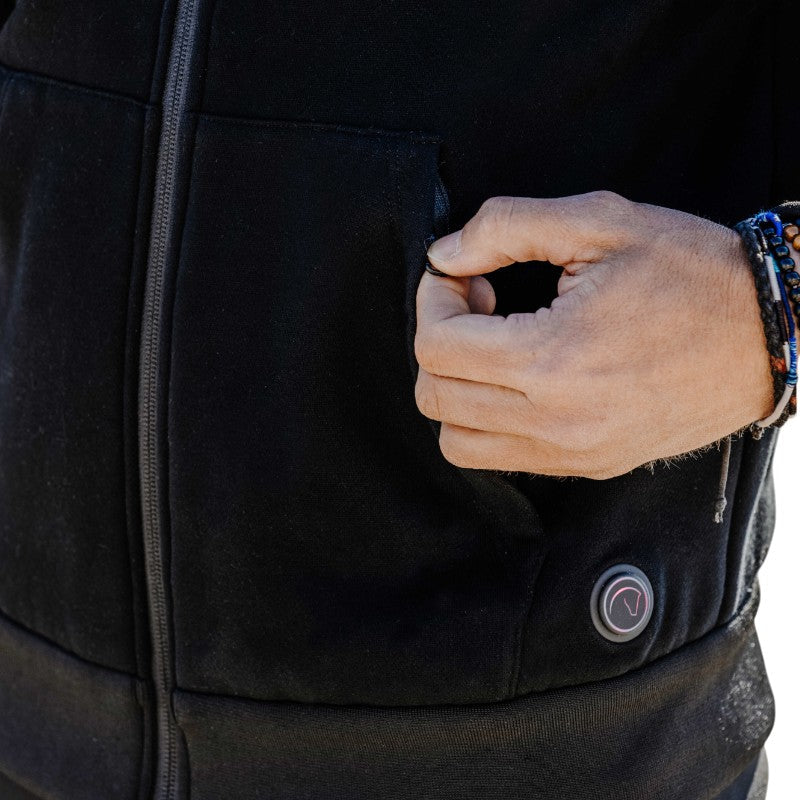 Equithème - Sweat chauffant unisexe Olwen noir | - Ohlala