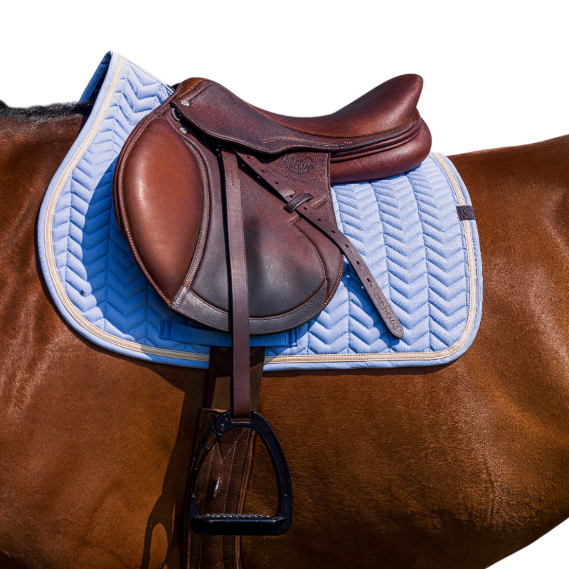 Equithème - Tapis de selle Softypop bleu ciel | - Ohlala