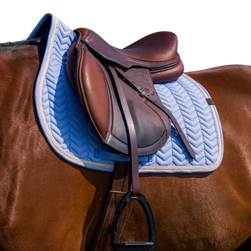 Equithème - Tapis de selle Softypop bleu ciel | - Ohlala