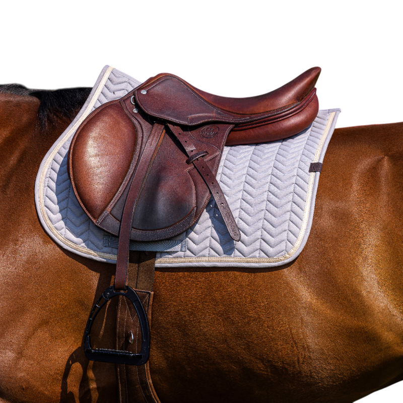 Equithème - Tapis de selle Softypop gris | - Ohlala