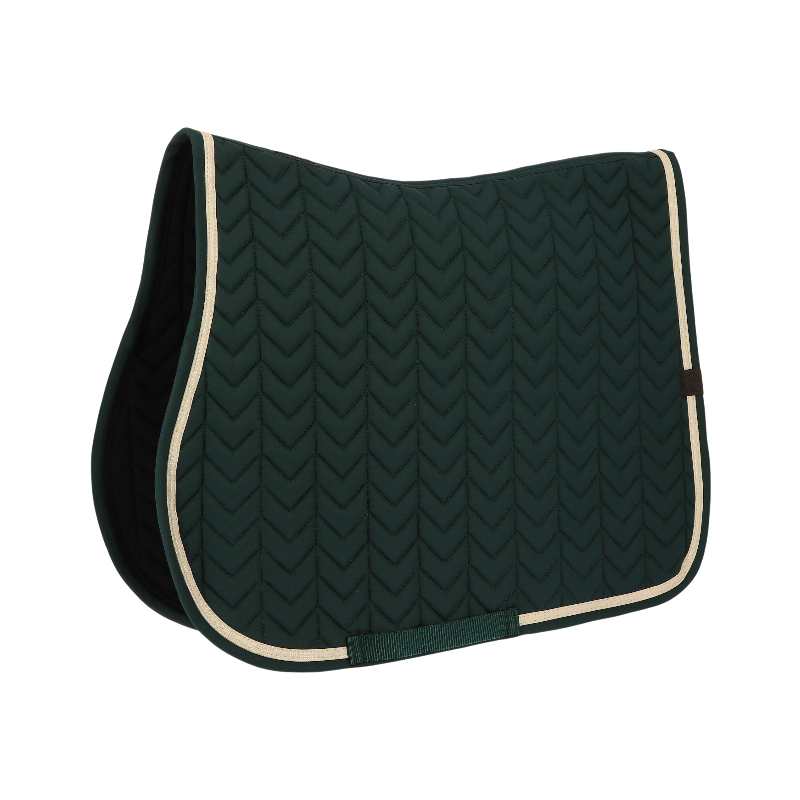 Equithème - Tapis de selle Softypop vert foncé | - Ohlala