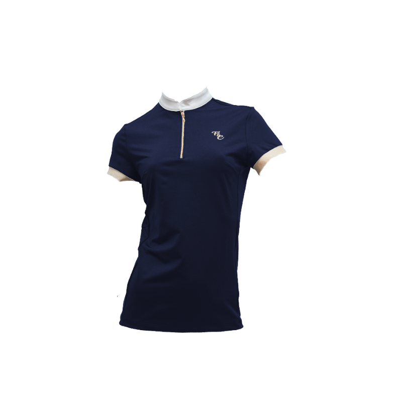 Flags & Cup - Polo de concours manches courtes femme Andria marine | - Ohlala