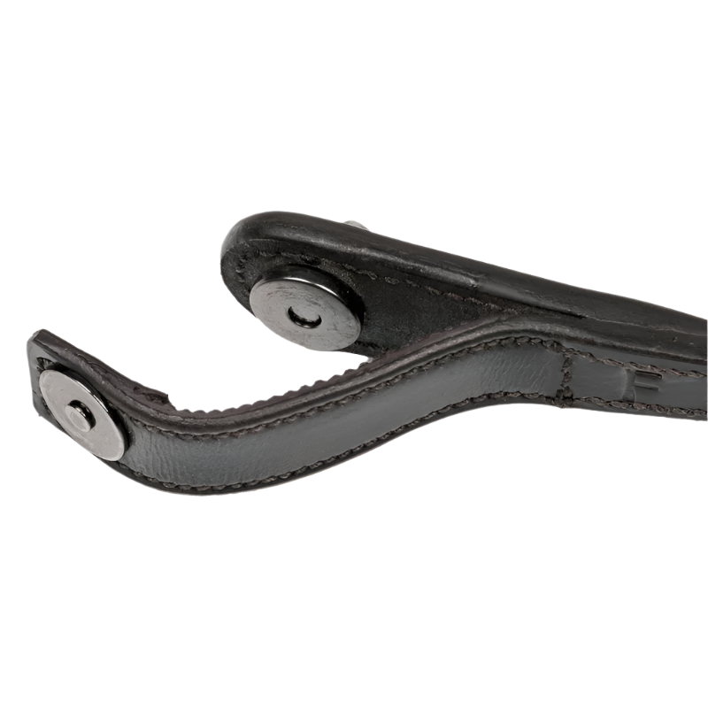 LeMieux - Frontal Classique en cuir noir Diamante Rosé | - Ohlala